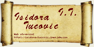 Isidora Tucović vizit kartica